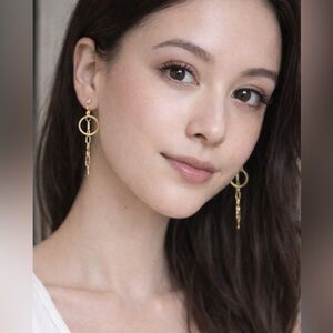 Chic Handmade Gold Drop Chain earrings